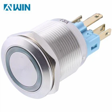 Comutator de împingere metalică de 22 mm