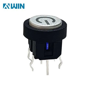Comutator tact rotund iluminat cu LED