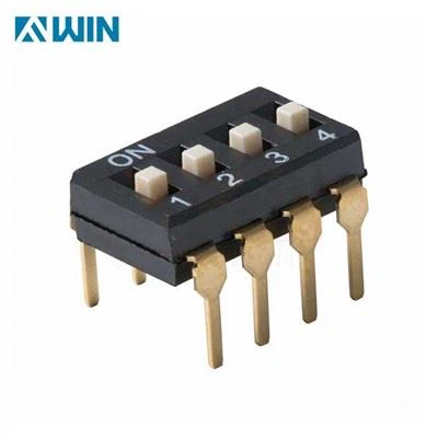4 Poziția 2.54mm DIP Switch Negru