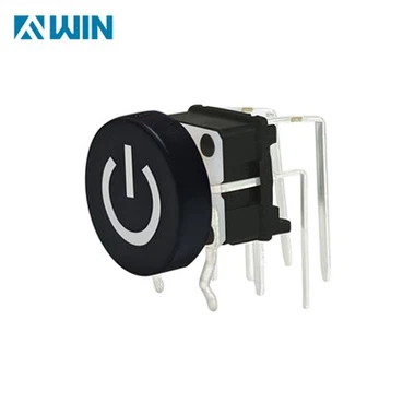 Comutator tact LED iluminat în unghi drept